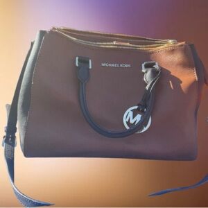 Michael Kors Brown and Black Satchel‎